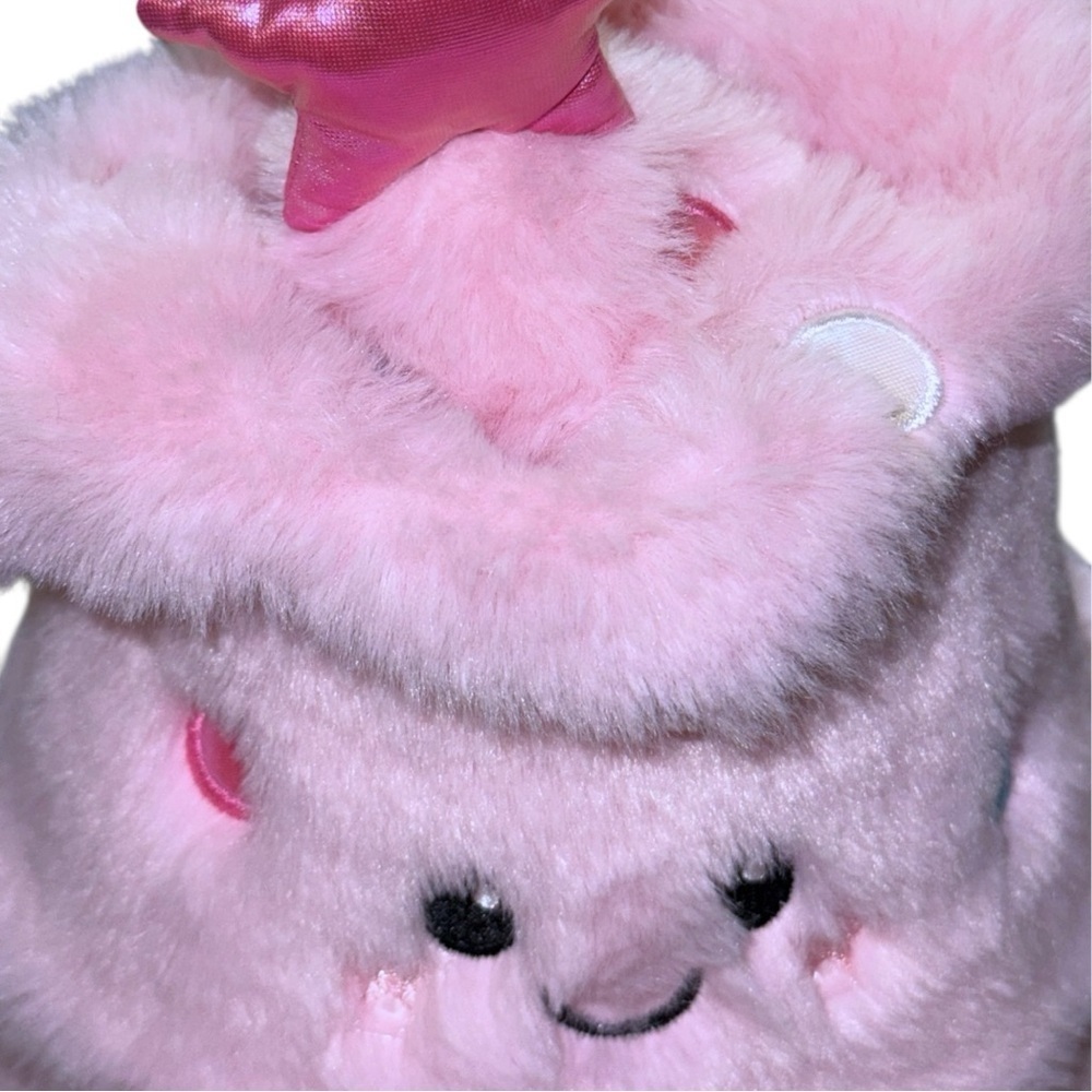 Iscream Pink Christmas Tree Plush Toy – Kawaii Holiday Decor, Glitter Shoes - Picture 3 of 7